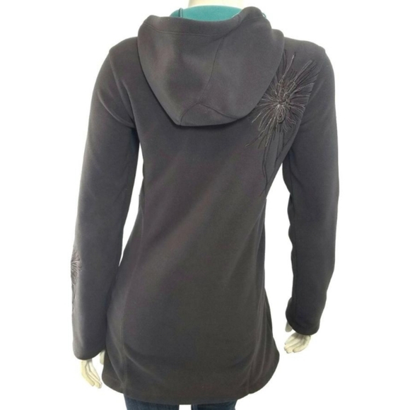 Athleta Jackets & Coats Athleta Swara Brown Fleece Hooded Zipup